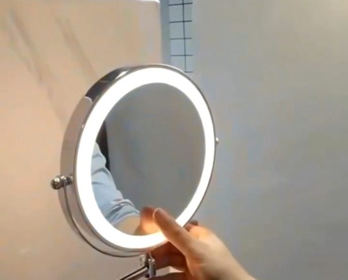 Wall mounted makeup mirror - wall,