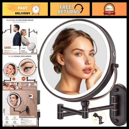 Wall mounted lighted - lighted, makeup