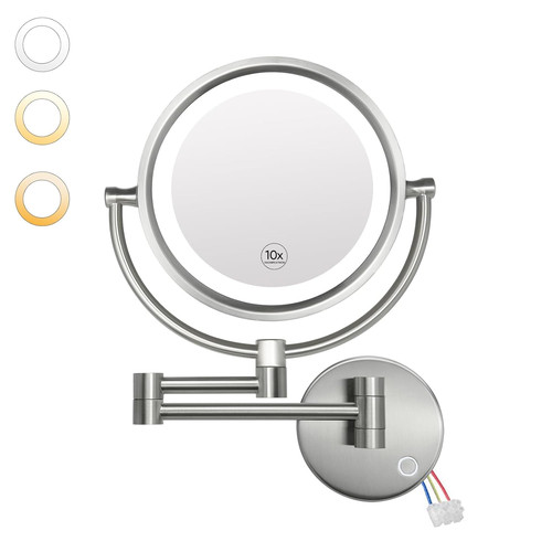 Wall mounted hardwired makeup - wall,