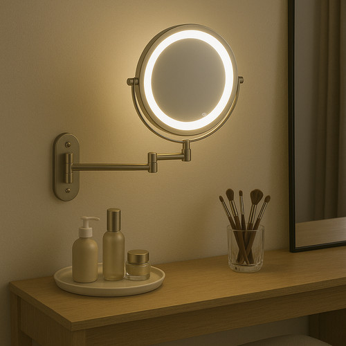 Makeup mirror wall mounted led - makeup,