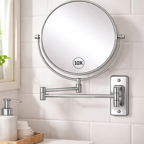 Wall mounted makeup mirror - wall,