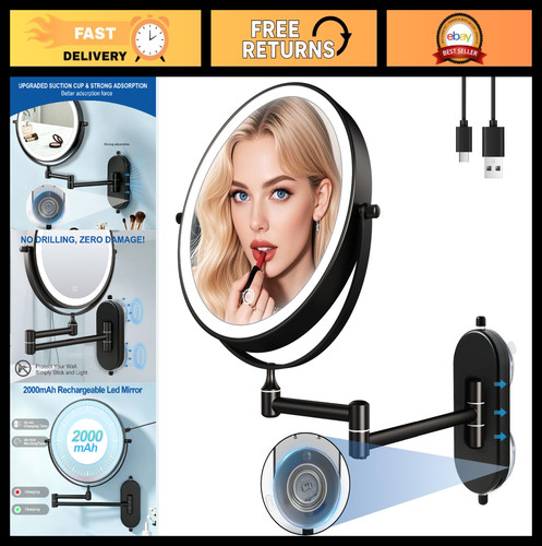 Lighted wall mounted makeup - lighted,