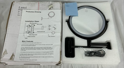 Wall mounted lighted makeup - mounted,