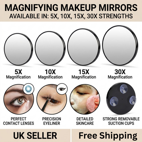 Round magnifying makeup - magnifying,