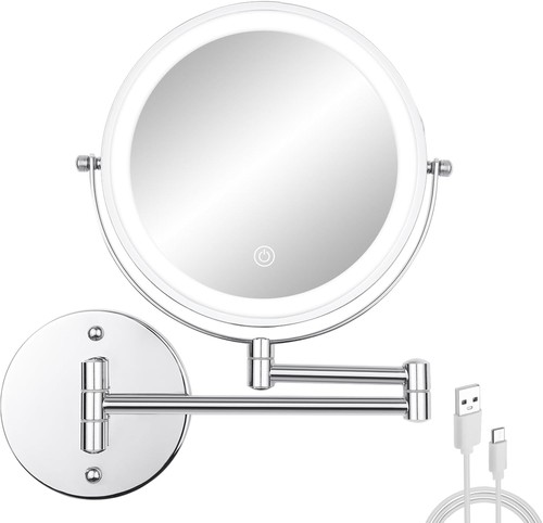 Lighted wall mirror - wall,