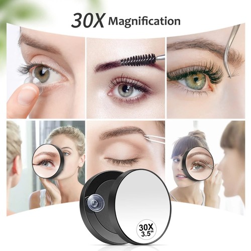Round magnifying makeup mirror - magnifying,