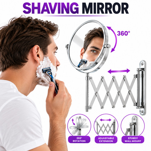 Wall mounted magnifying mirror - wall,