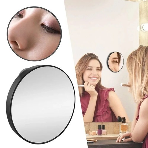 Round magnifying makeup mirror - makeup,